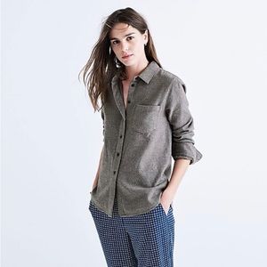 Madewell Flannel Shrunken Ex-Boyfriend Shirt